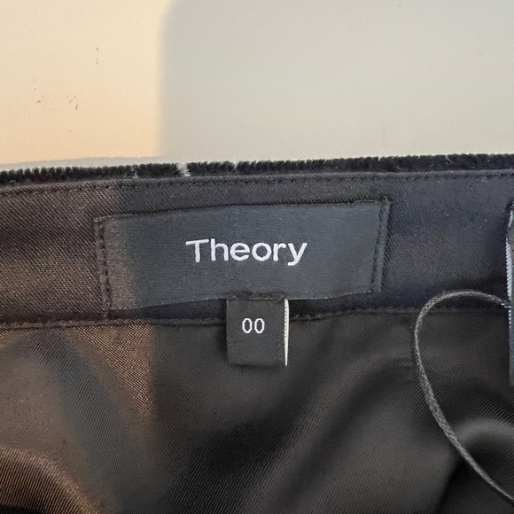 NEW Theory Velvet Pleated Wrap Skirt Black Polka Dot size 00 - Picture 5 of 9